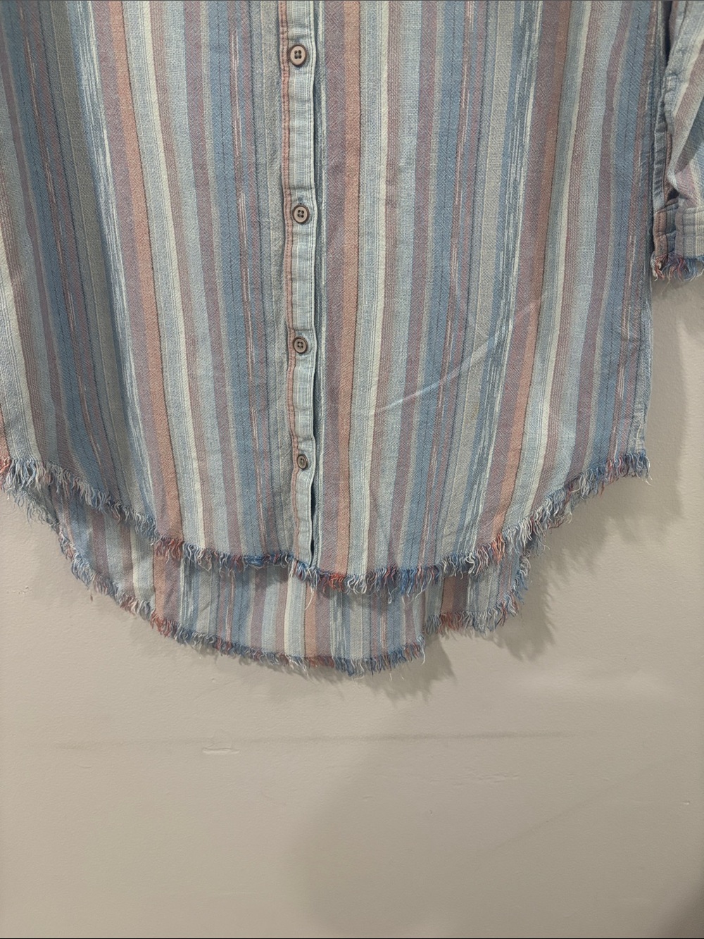 CLOTH & STONE BUTTON DOWN FRAYED LONG SLEVES SHIRT DRESS SIZE /S - Picture 6 of 10
